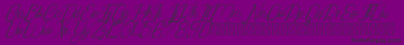 Highway Italic PersonalUse-Schriftart – Schwarze Schriften auf violettem Hintergrund