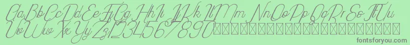 Fonte Highway Italic PersonalUse – fontes cinzas em um fundo verde