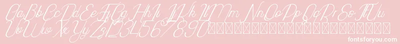 Fonte Highway Italic PersonalUse – fontes brancas em um fundo rosa