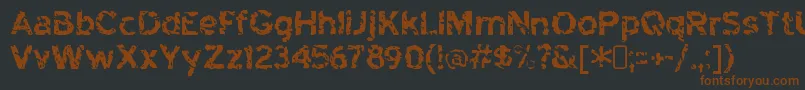 highway to heck Font – Brown Fonts on Black Background