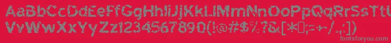 フォントhighway to heck – 赤い背景に灰色の文字