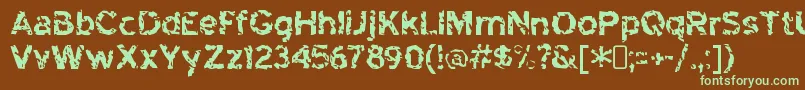 highway to heck Font – Green Fonts on Brown Background