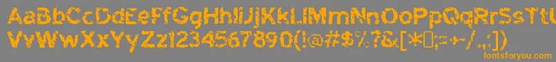 highway to heck Font – Orange Fonts on Gray Background