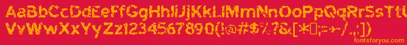 highway to heck Font – Orange Fonts on Red Background