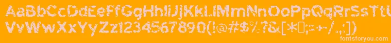 highway to heck Font – Pink Fonts on Orange Background