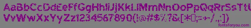 highway to heck Font – Purple Fonts on Gray Background