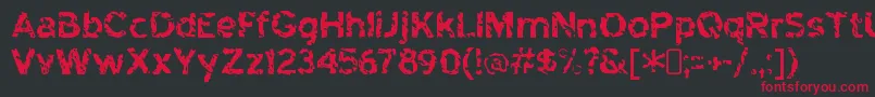 highway to heck Font – Red Fonts on Black Background