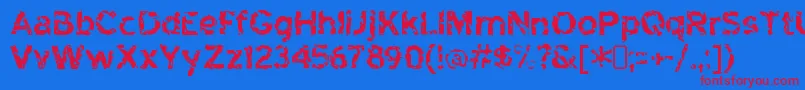 highway to heck Font – Red Fonts on Blue Background