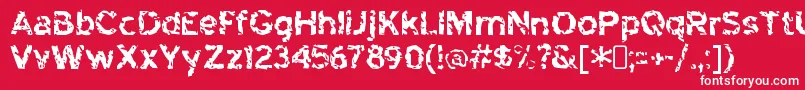 フォントhighway to heck – 赤い背景に白い文字