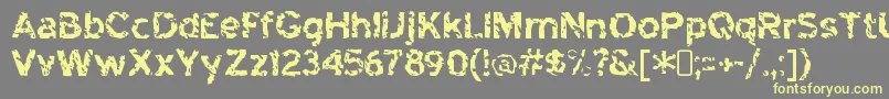 highway to heck Font – Yellow Fonts on Gray Background