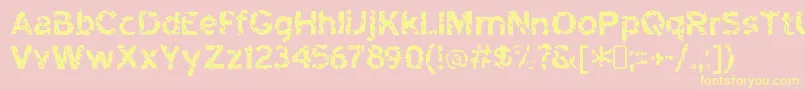 highway to heck Font – Yellow Fonts on Pink Background