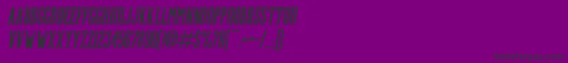 Highwind Italic-fontti – mustat fontit violetilla taustalla