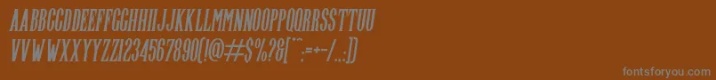 Czcionka Highwind Italic – szare czcionki na brązowym tle