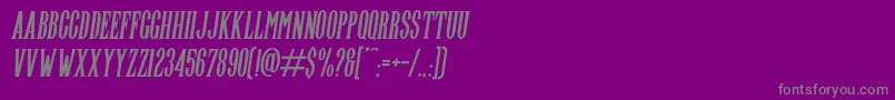 Highwind Italic Font – Gray Fonts on Purple Background