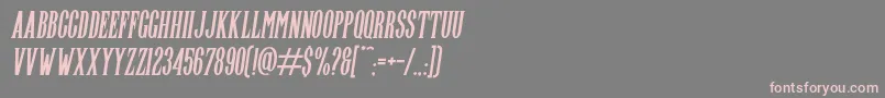 Fonte Highwind Italic – fontes rosa em um fundo cinza