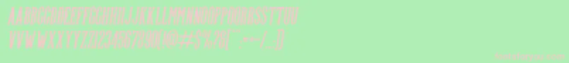 Highwind Italic Font – Pink Fonts on Green Background