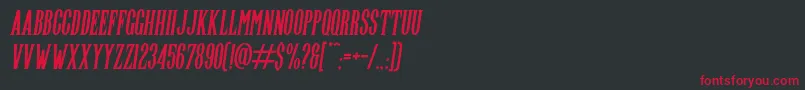 Highwind Italic Font – Red Fonts on Black Background