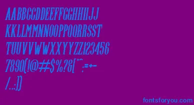 Highwind Italic font – Blue Fonts On Purple Background