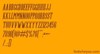 Highwind Italic font – Brown Fonts On Orange Background