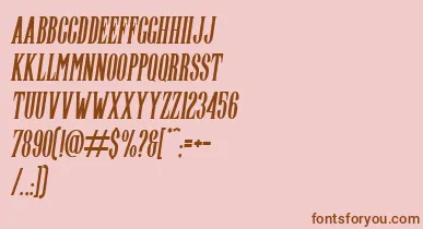 Highwind Italic font – Brown Fonts On Pink Background