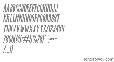 Highwind Italic font – Gray Fonts On White Background