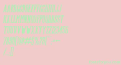 Highwind Italic font – Green Fonts On Pink Background