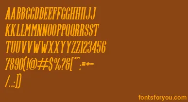 Highwind Italic font – Orange Fonts On Brown Background
