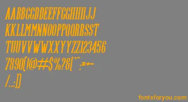 Highwind Italic font – Orange Fonts On Gray Background