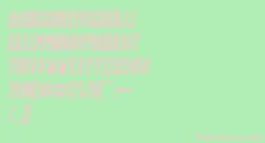 Highwind Italic font – Pink Fonts On Green Background