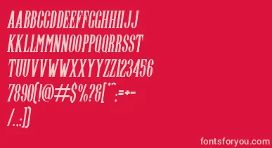 Highwind Italic font – Pink Fonts On Red Background