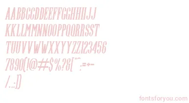 Highwind Italic font – Pink Fonts On White Background