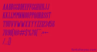 Highwind Italic font – Purple Fonts On Red Background