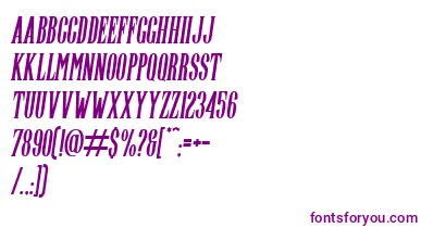 Highwind Italic font – Purple Fonts On White Background