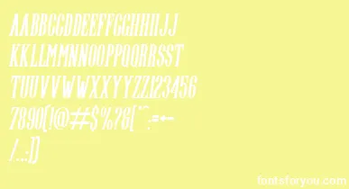Highwind Italic font – White Fonts On Yellow Background