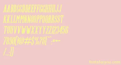 Highwind Italic font – Yellow Fonts On Pink Background