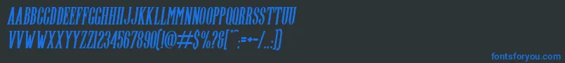 Highwind Italic-fontti – siniset fontit mustalla taustalla