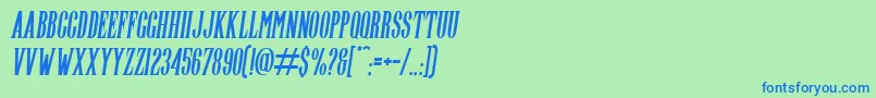 fuente Highwind Italic – Fuentes Azules Sobre Fondo Verde