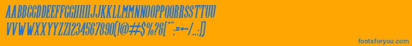 Highwind Italic-fontti – siniset fontit oranssilla taustalla