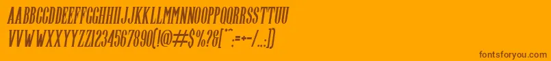 Highwind Italic-fontti – ruskeat fontit oranssilla taustalla