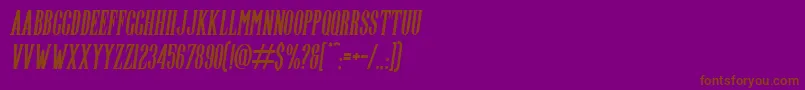 Highwind Italic Font – Brown Fonts on Purple Background