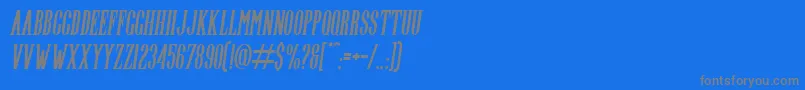 Highwind Italic Font – Gray Fonts on Blue Background