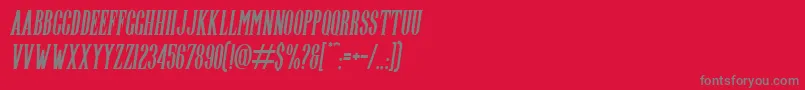 Highwind Italic-fontti – harmaat kirjasimet punaisella taustalla