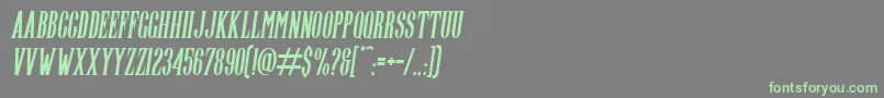 Шрифт Highwind Italic – зелёные шрифты на сером фоне