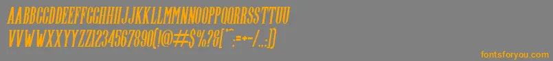 Highwind Italic Font – Orange Fonts on Gray Background