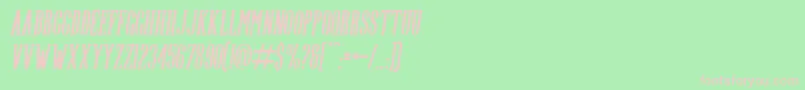 Highwind Italic Font – Pink Fonts on Green Background