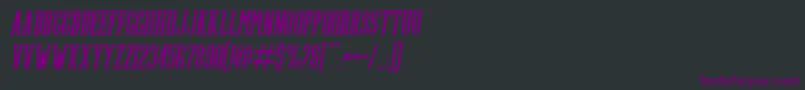 フォントHighwind Italic – 黒い背景に紫のフォント