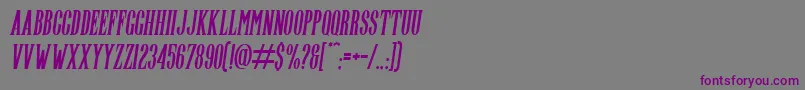 Highwind Italic-fontti – violetit fontit harmaalla taustalla