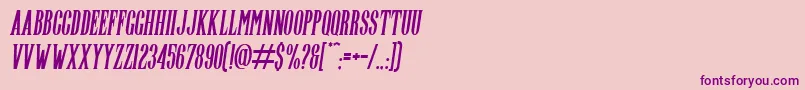 フォントHighwind Italic – ピンクの背景に紫のフォント