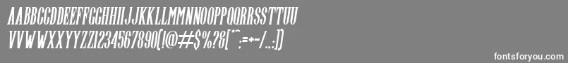 Highwind Italic-Schriftart – Weiße Schriften auf grauem Hintergrund