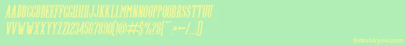 fuente Highwind Italic – Fuentes Amarillas Sobre Fondo Verde